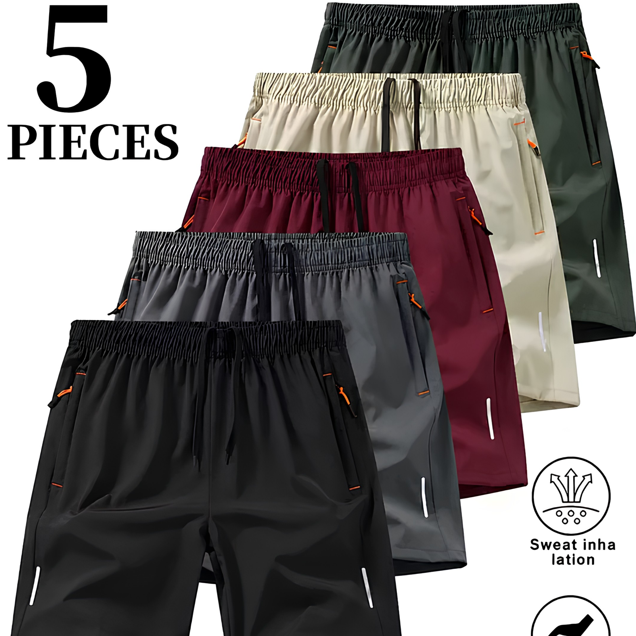 5-Pack Quick-Dry Athletic Shorts — Stay Cool Without Looking Too Casual