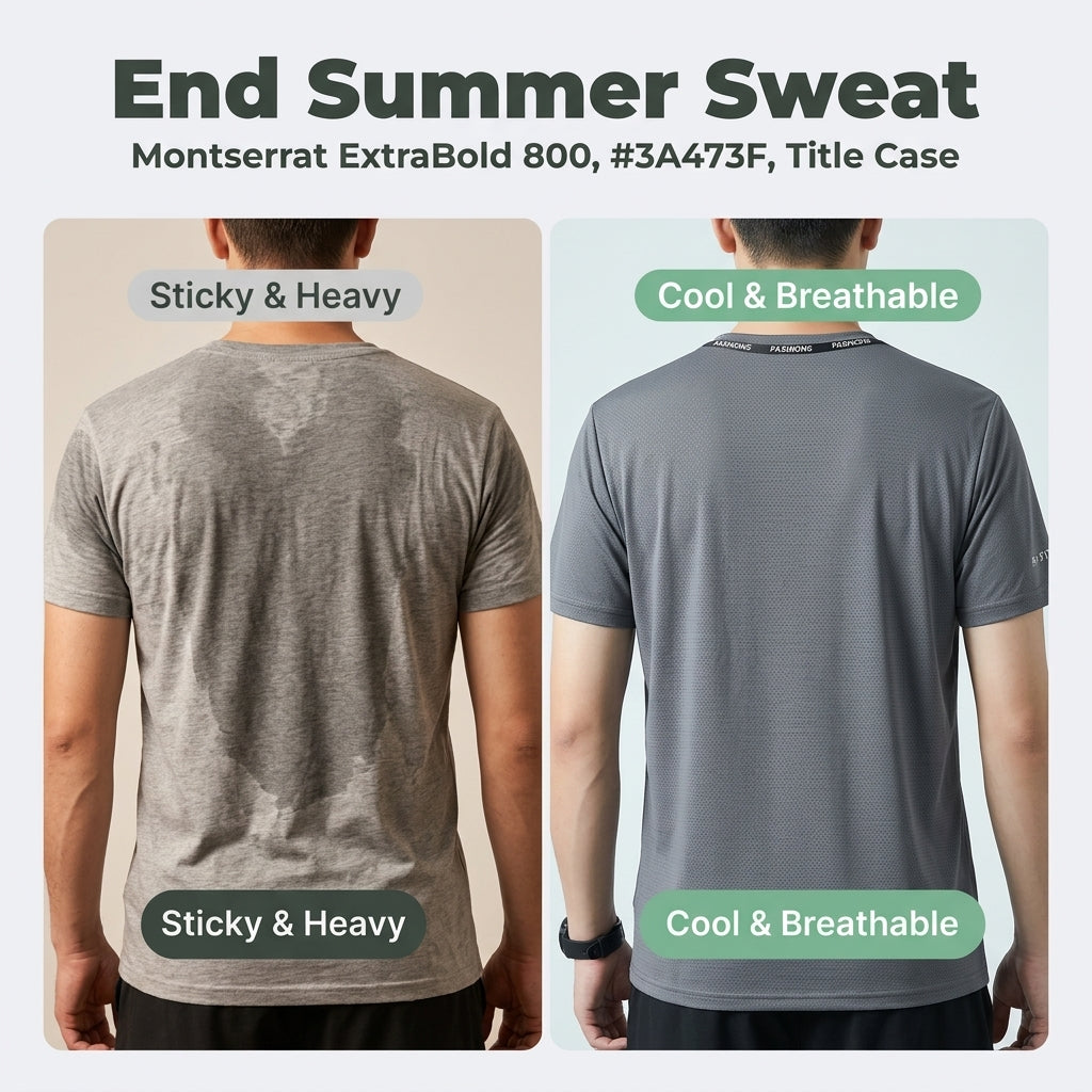 Ice Silk Round Neck T-Shirt — Stay Cool Without Heavy Summer Shirts
