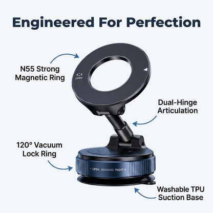 360° Foldable Magnetic Car Phone Mount — Stable Phone Viewing Without Bulky Holders