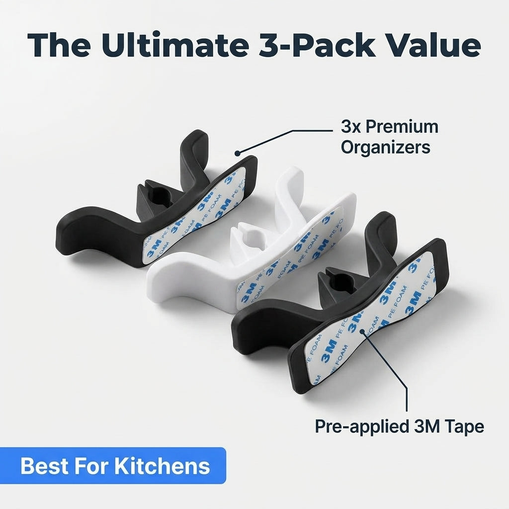Silicone Cable Organizer — Keep Cords Neat Without Drilling Or Desk Clutter