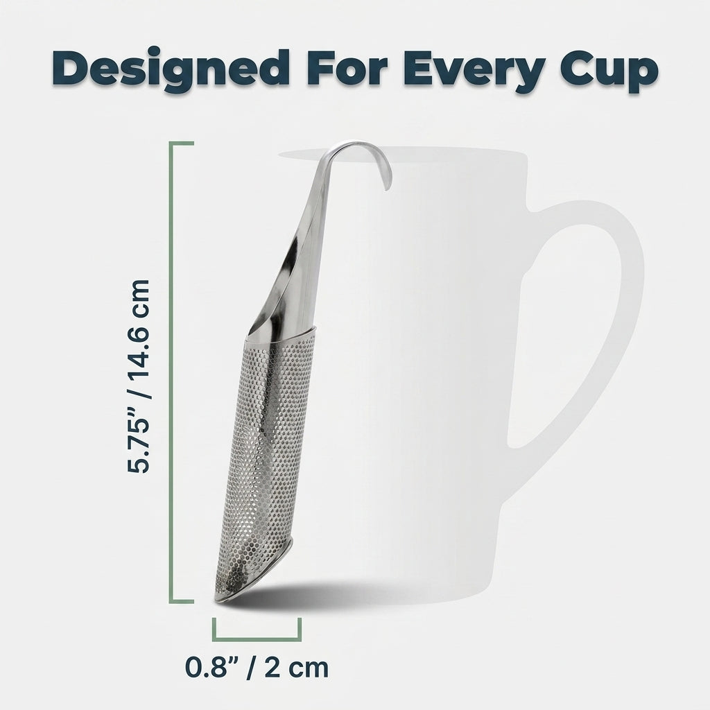 Stainless Steel Tea Infuser — Loose-Leaf Tea Without Floating Leaves