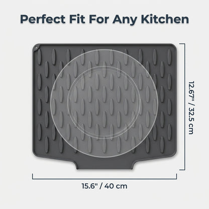 Silicone Drying & Heat-Resistant Mat — Dry Dishes & Protect Counters Without Bulky Racks