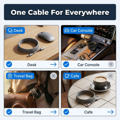 Magnetic Anti-Tangle Charging Cable — Fast Charging Without The Cable Clutter