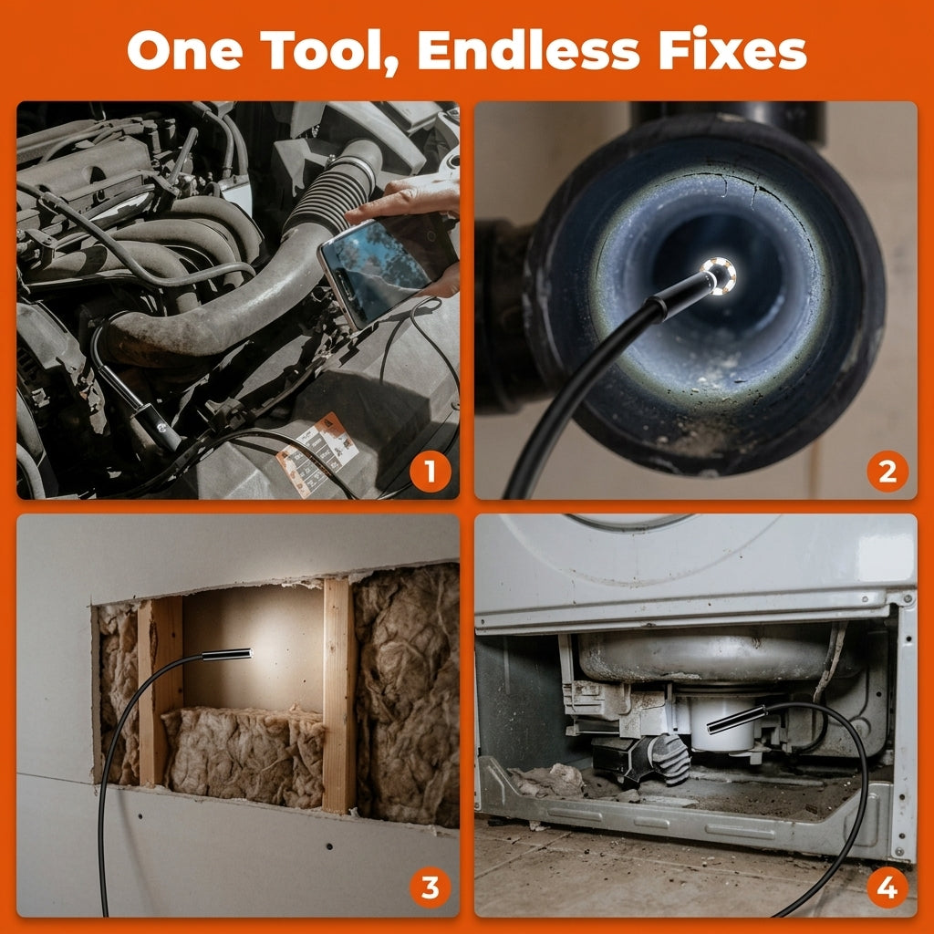 Waterproof Endoscope Camera — Inspect Tight Spaces Without Taking Things Apart