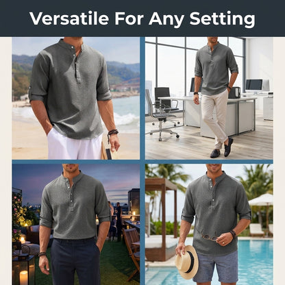 Men’s Long-Sleeve Casual Shirt — Clean Style Without Feeling Stiff