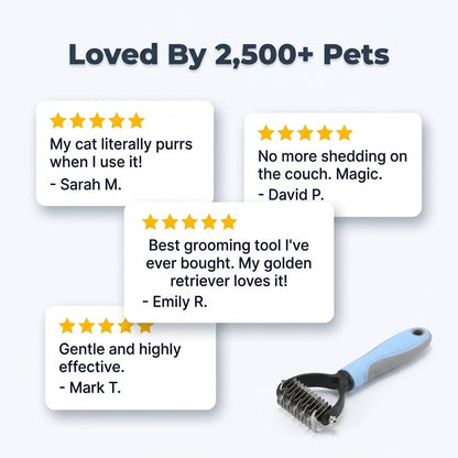 Pet Hair Removal Grooming Comb — Remove Loose Fur Without Painful Pulling