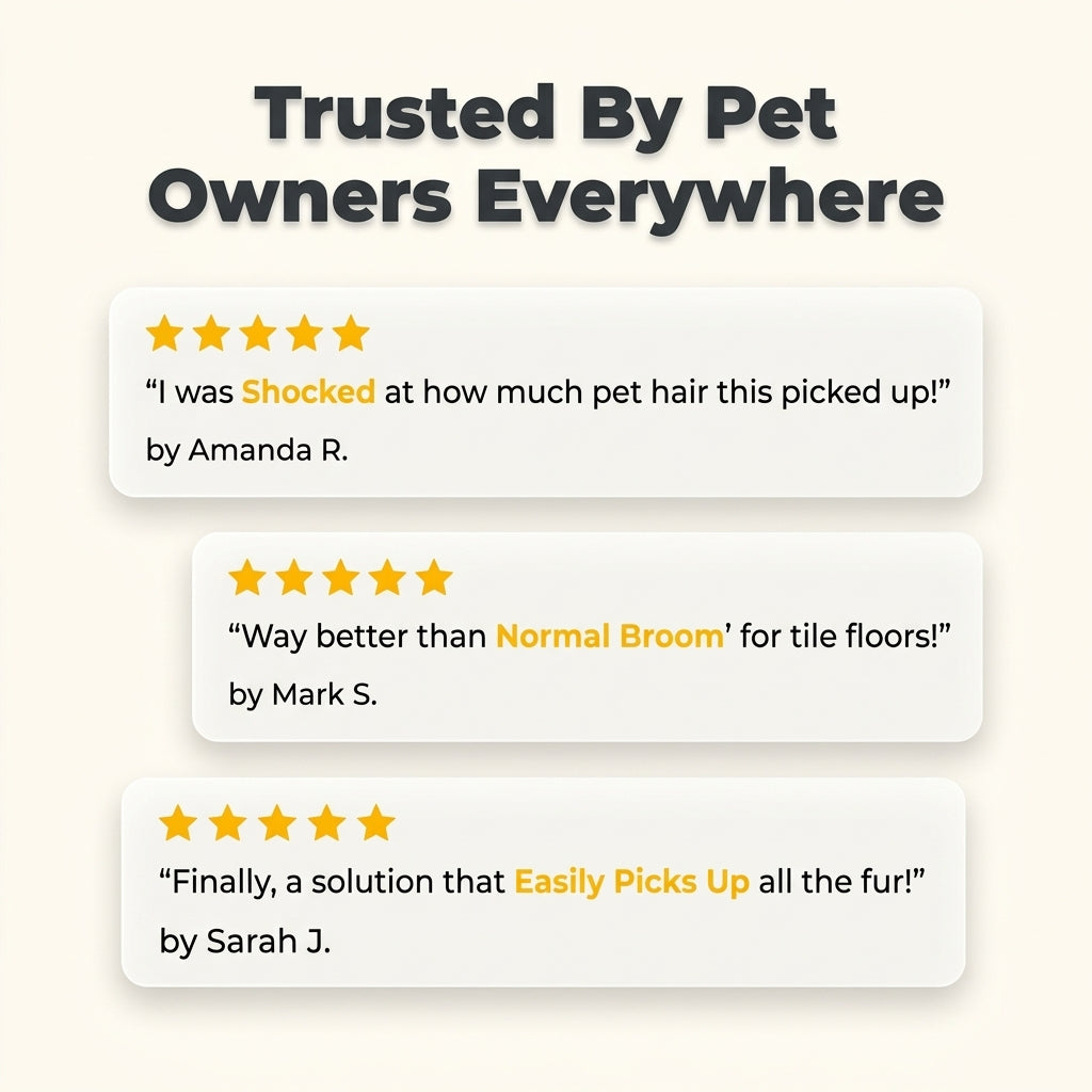 Pet Hair Removal Broom — Lift Stubborn Fur Without Vacuums, Sticky Rollers, Or Endless Sweeping