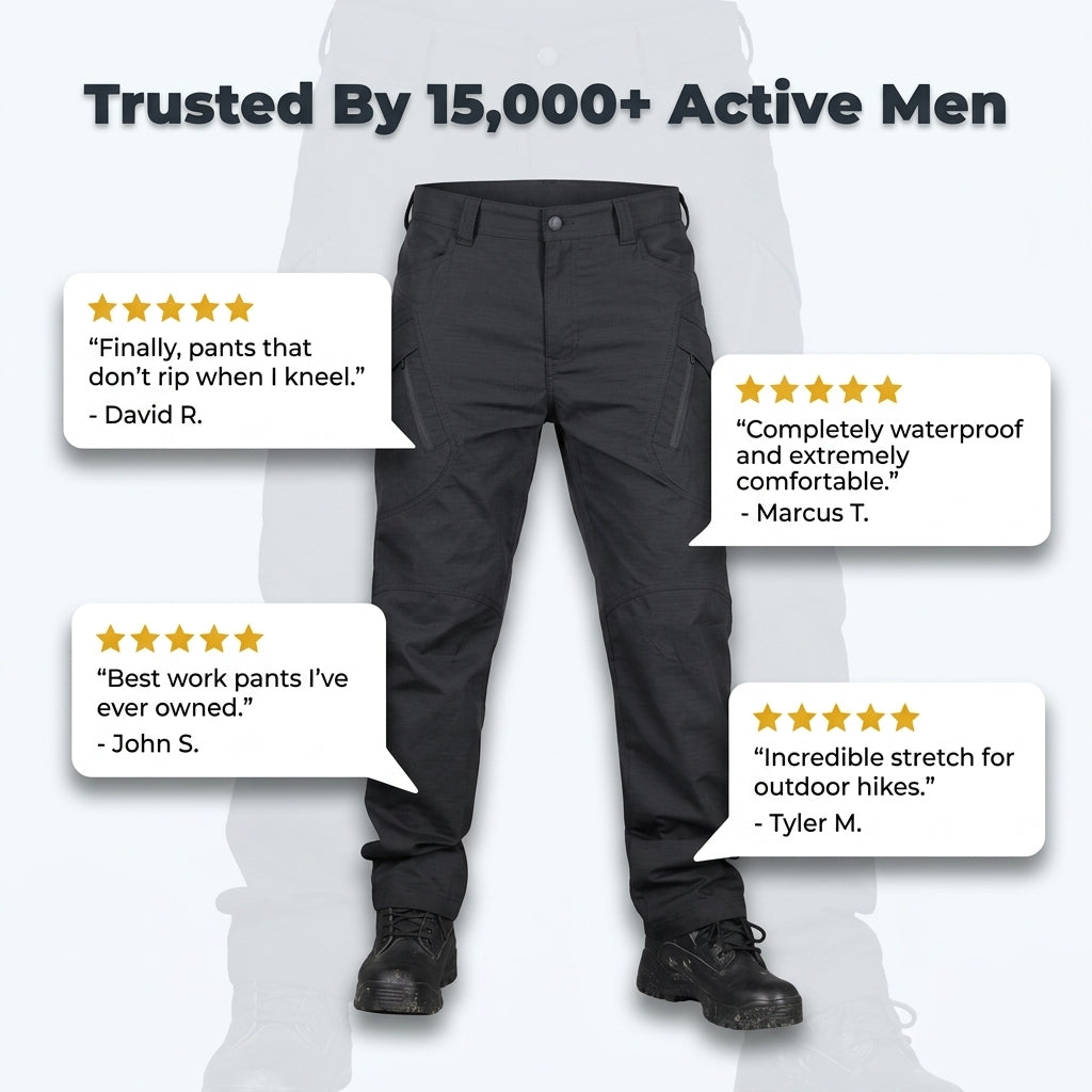Men’s Waterproof Utility Pants — Outdoor Protection Without Stiff, Heavy Pants