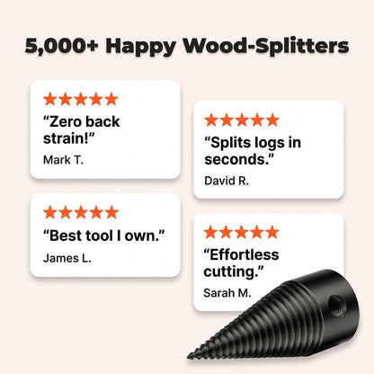 Firewood Drill Bit System — Split Firewood Faster Without Repeated Axe Swings