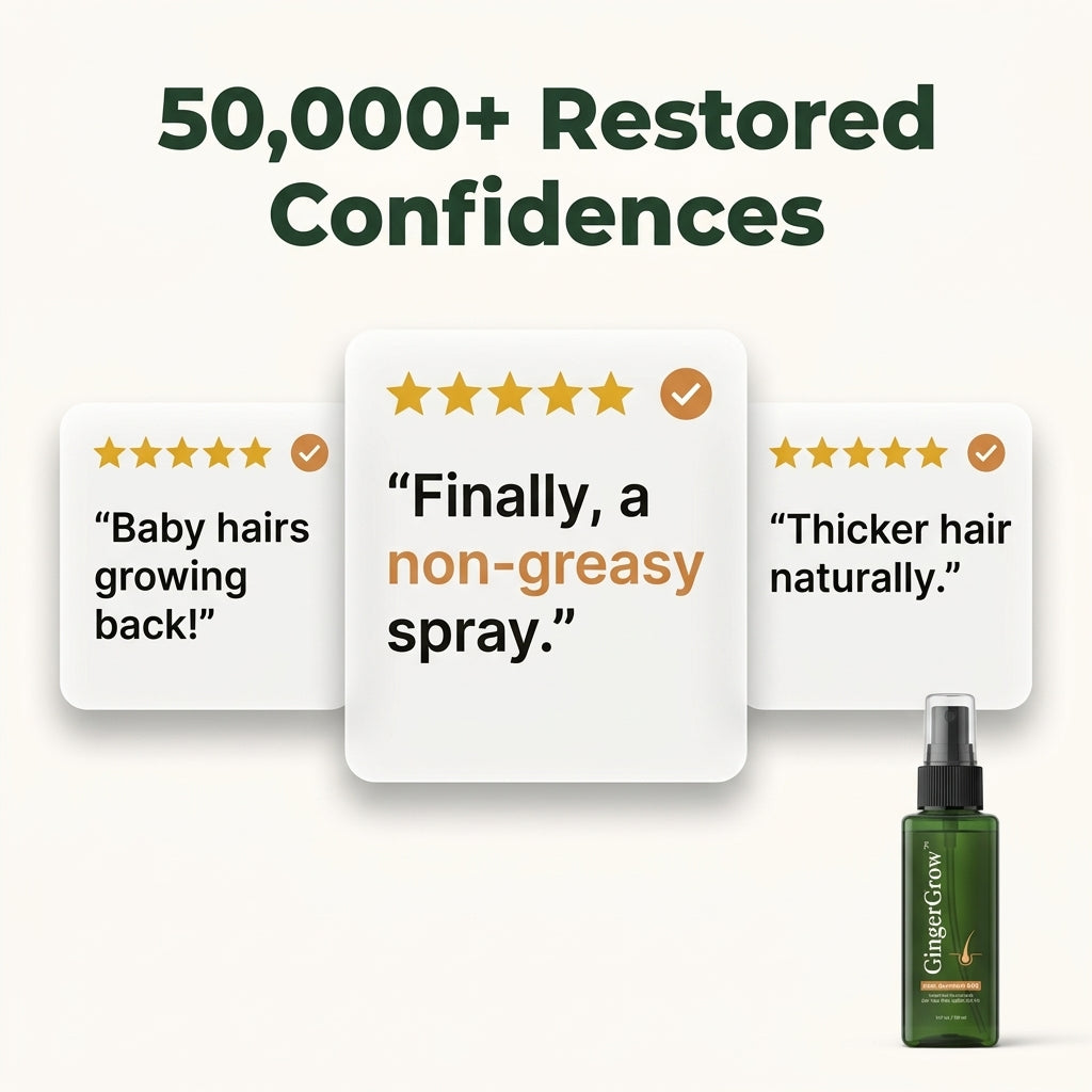 Ginger Hair & Scalp Spray — Support Fuller-Looking Hair Without Heavy, Greasy Treatments