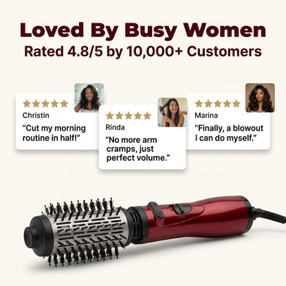 3-in-1 Blowout Hairbrush — Smooth Salon-Style Hair Without Complicated Styling