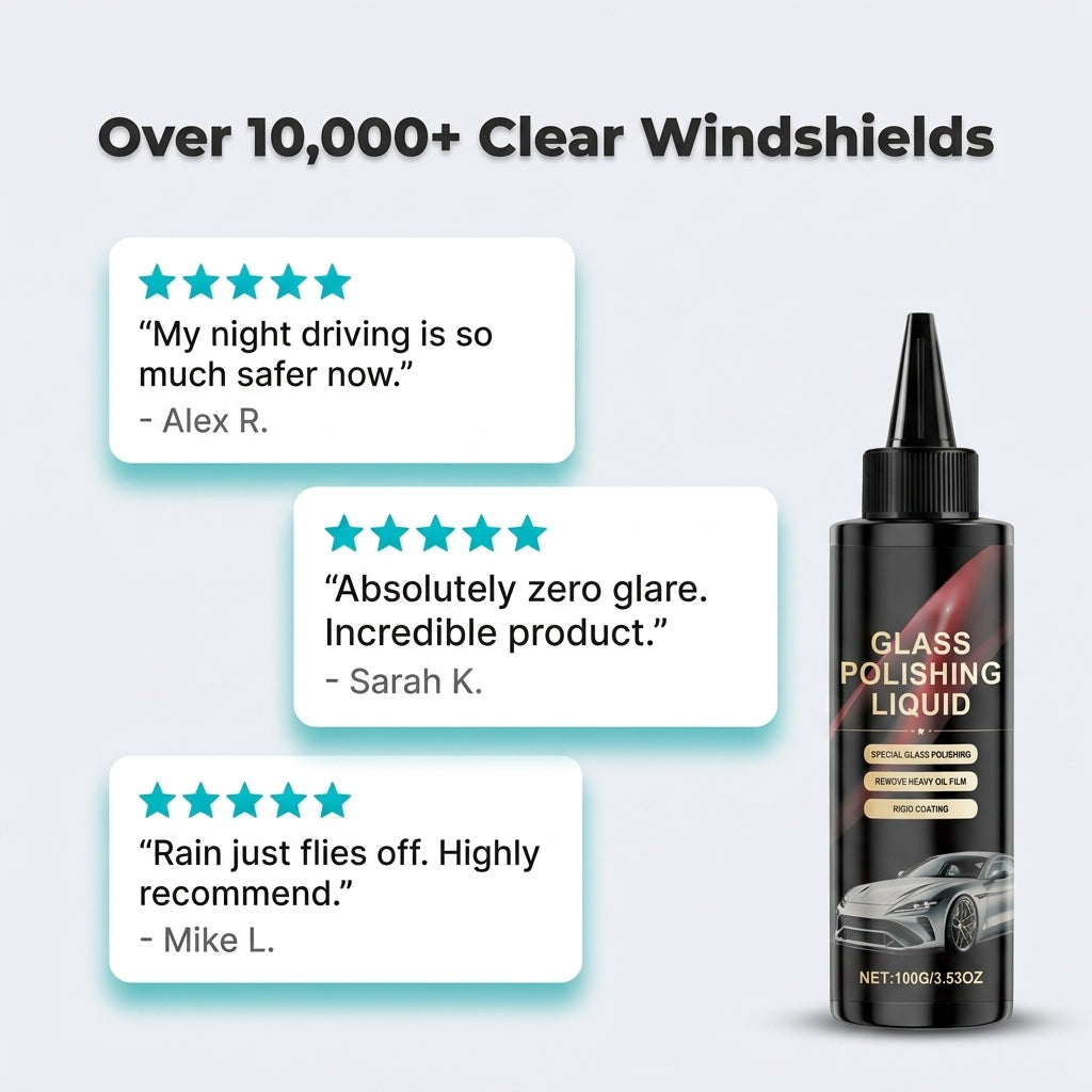 Car Window Restorer — Clearer Glass Without Streaks, Haze & Stubborn Water Spots