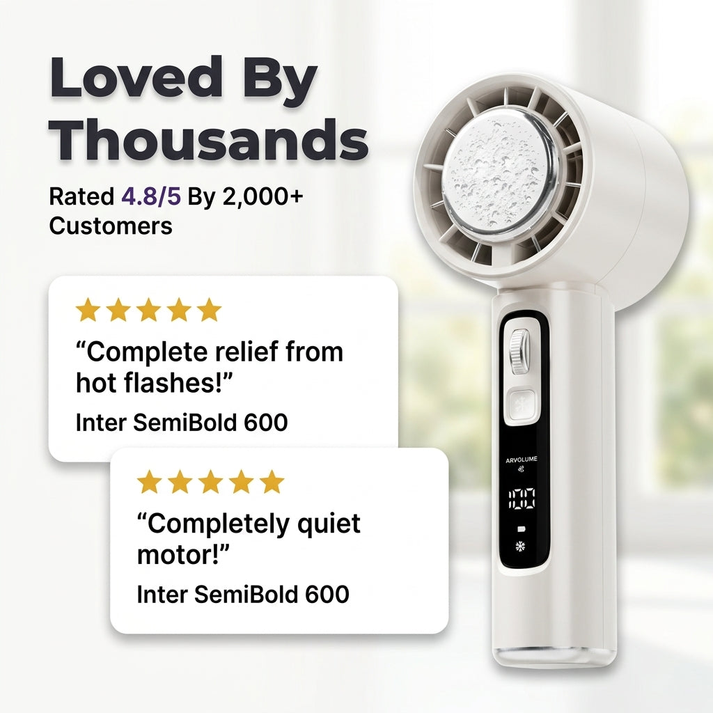Handheld Bladeless LED Fan — Stay Cool Without Exposed Fan Blades