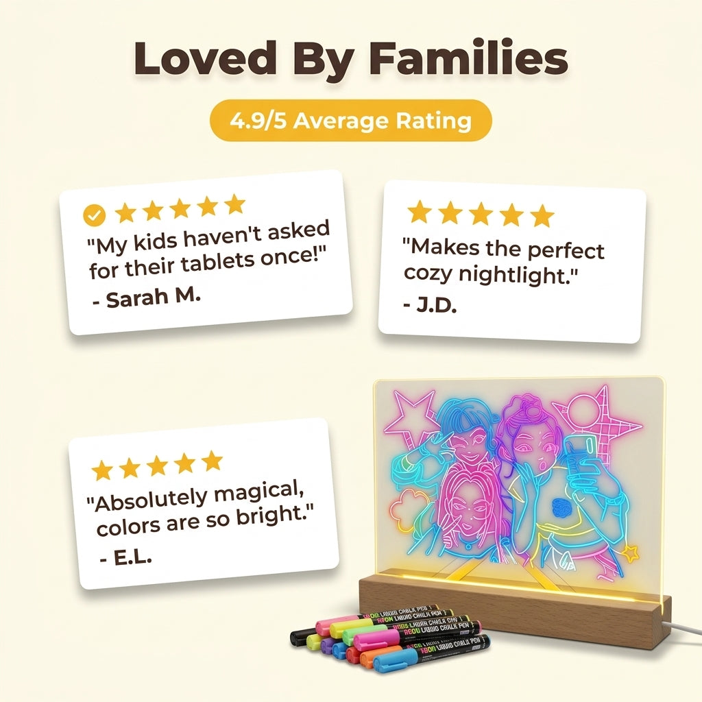 LED Glow Drawing Board — Creative Light-Up Fun Without Messy Paint