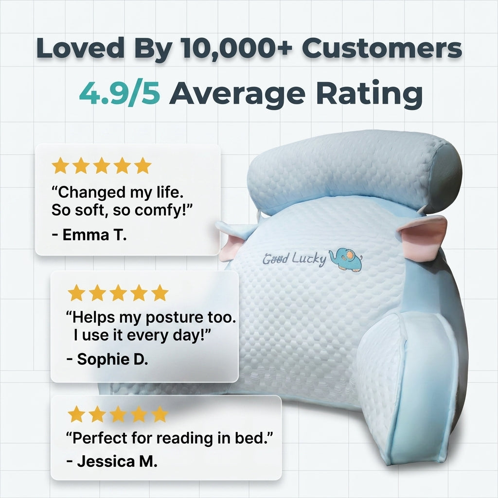 Back & Neck Comfort Pillow — Comfortable Lounging Without Stacking Pillows