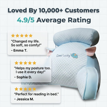 Back & Neck Comfort Pillow — Comfortable Lounging Without Stacking Pillows