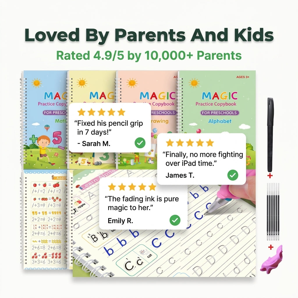 Magic Groove Practice Copybook — Guided Writing Practice Without Boring Worksheets
