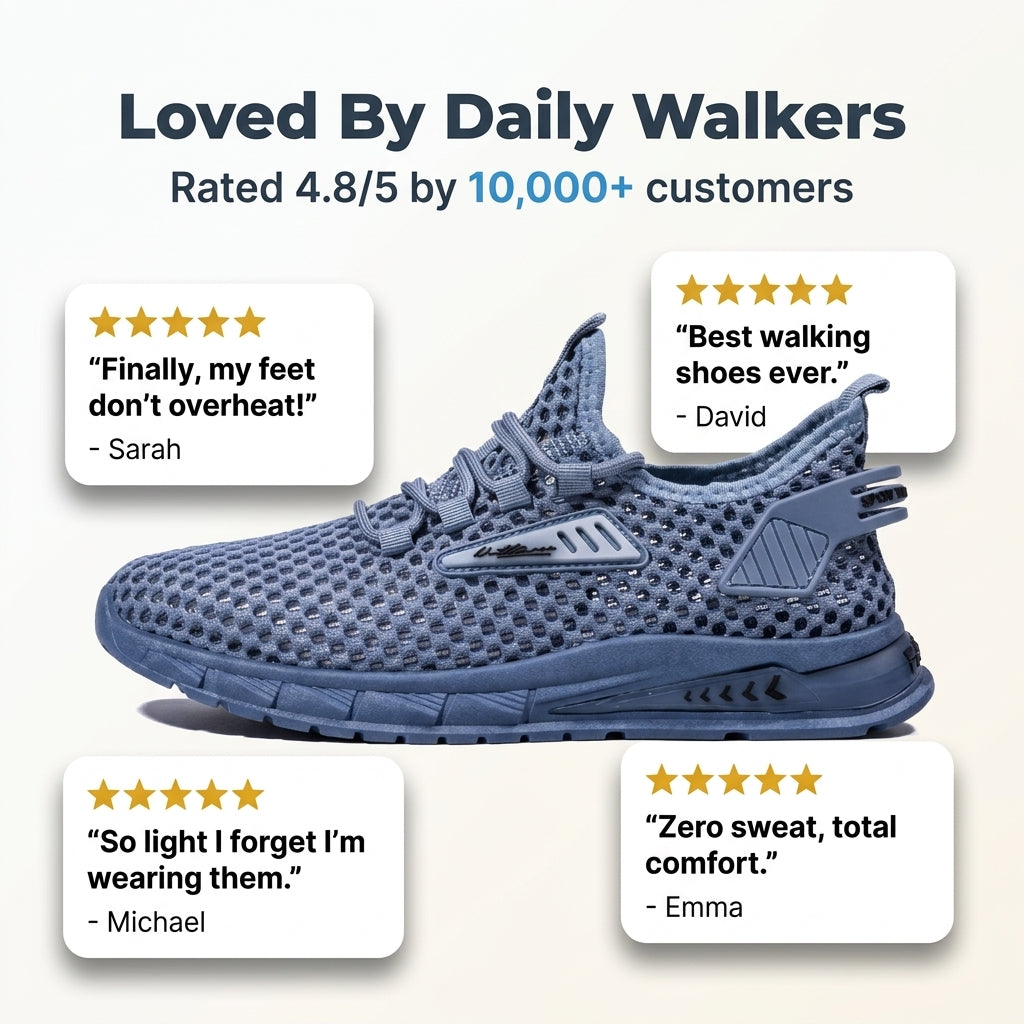 Breathable Mesh Sneakers — All-Day Comfort Without Heavy Shoes