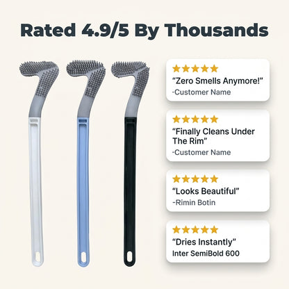Silicone Toilet Brush - End of Smelly Brushes and Stained Toilet Bowls