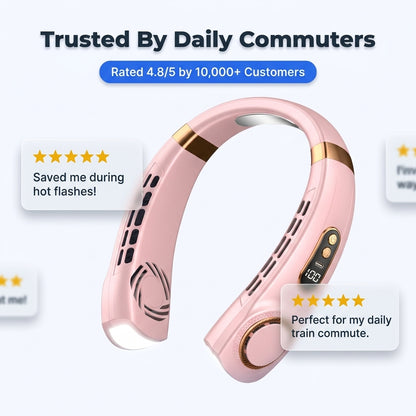 Wearable 5-Speed Neck Fan — Stay Cool Hands-Free Without Carrying A Fan