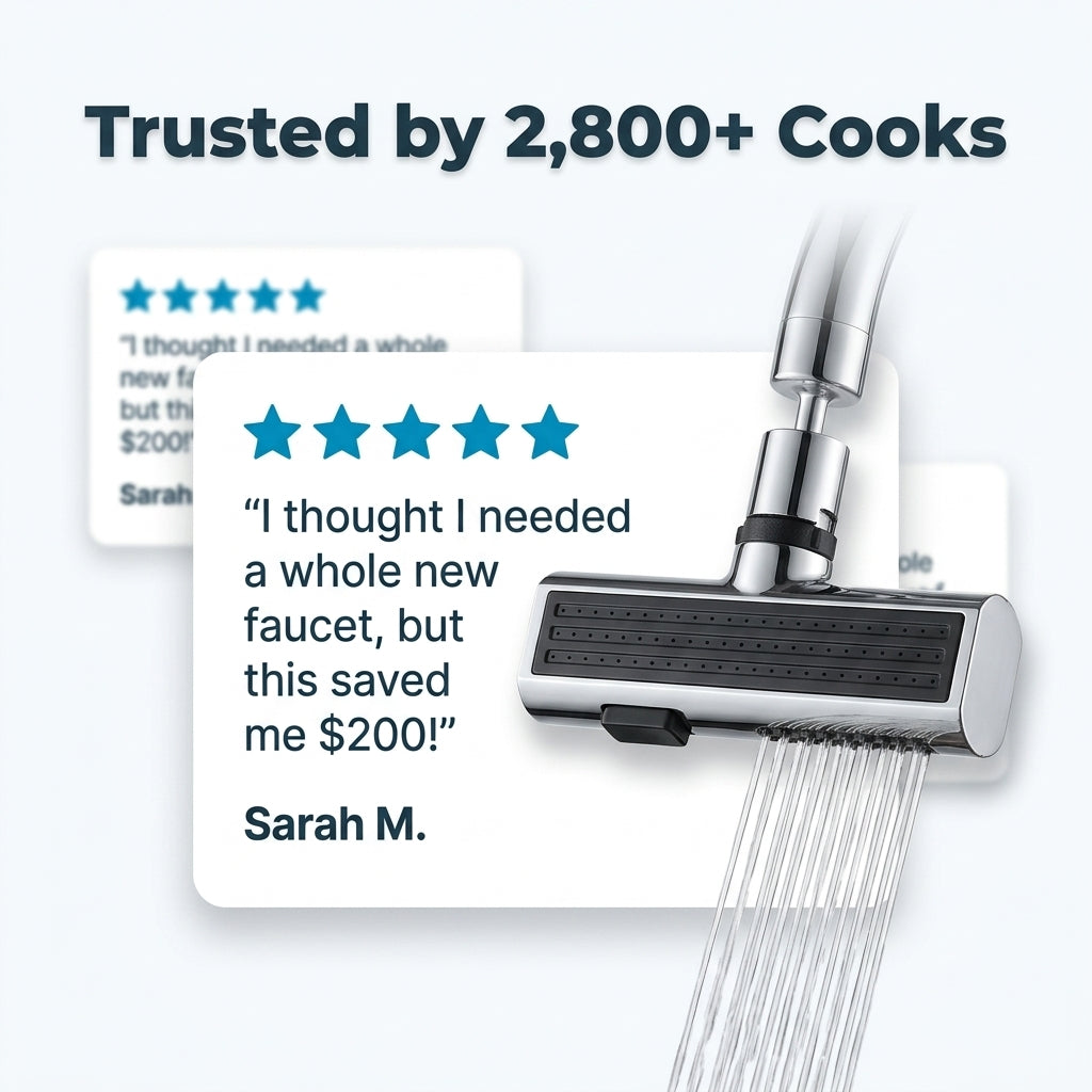 Waterfall Kitchen Faucet Attachment — Wider Rinsing Without Replacing Your Faucet