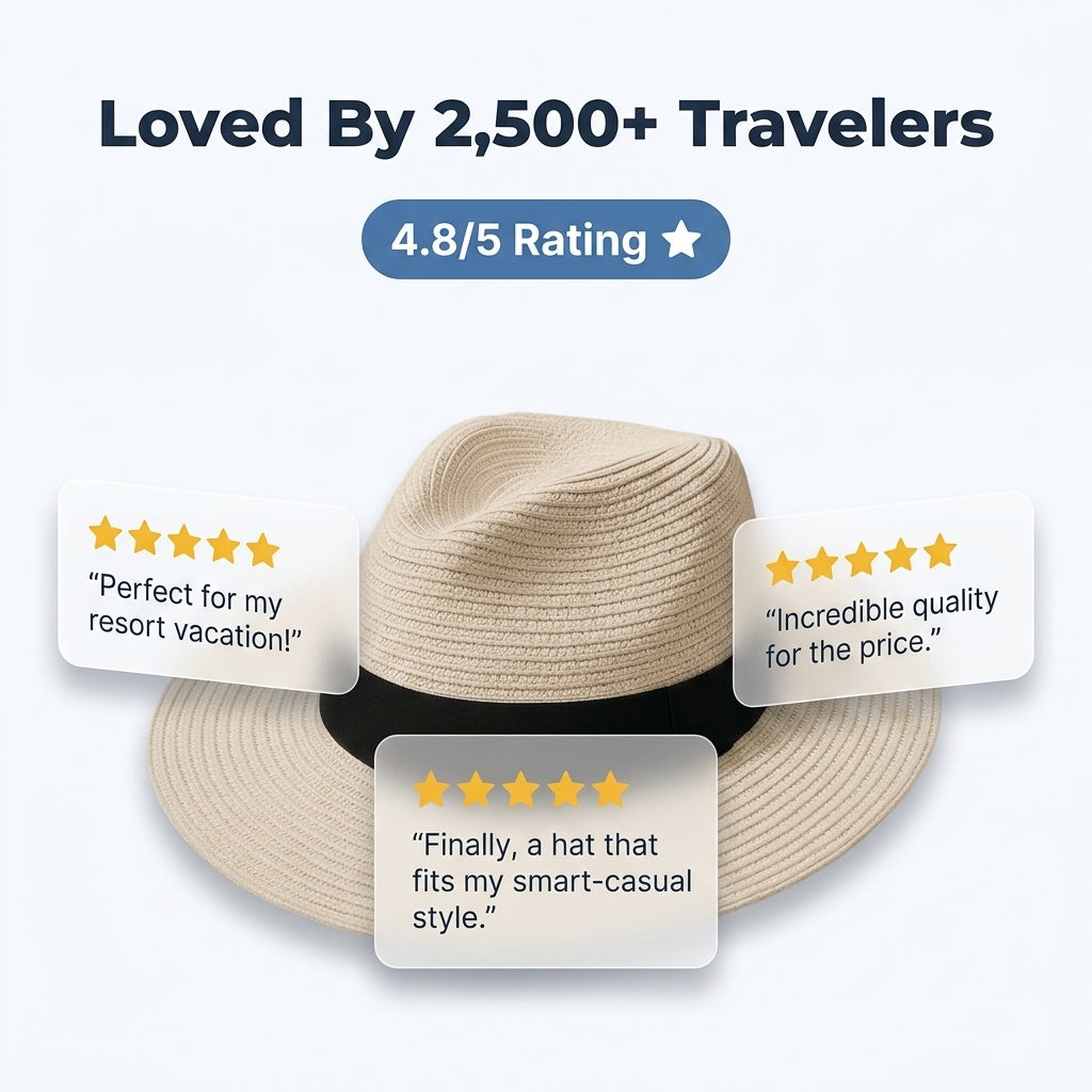 Classic Panama-Style Hat — Polished Sun-Ready Style Without Heavy Headwear