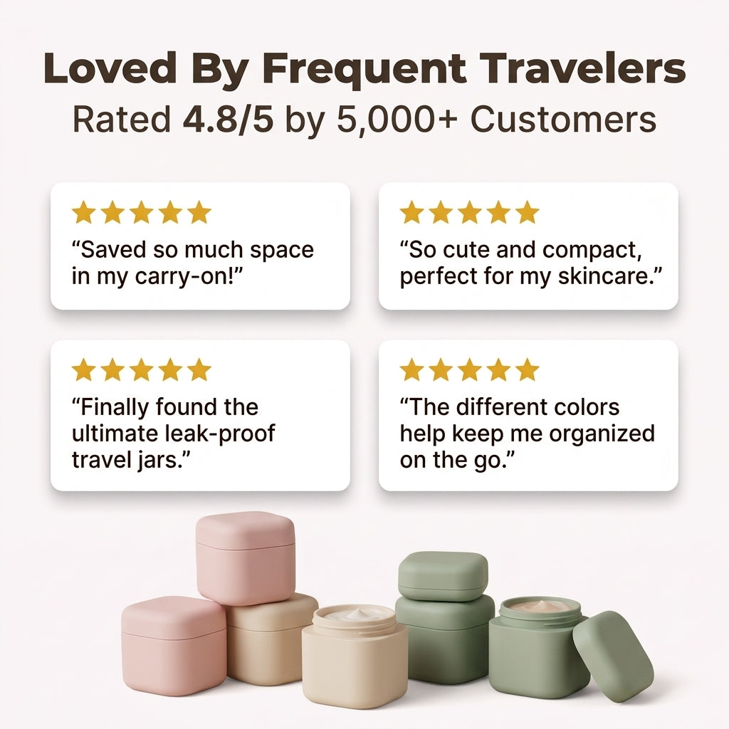 Mini Refillable Travel Jars — Carry Creams & Lotions Without Bulky Bottles