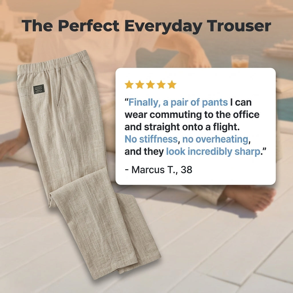 Breathable Straight-Leg Trousers For Men