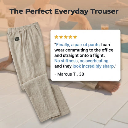 Breathable Straight-Leg Trousers For Men