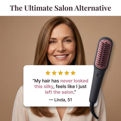 Ionic Hair Straightening Brush — Smooth Silky Hair Without Salon Hassle