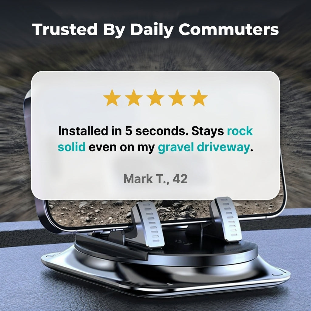 Dashboard Car Phone Mount — Hands-Free Viewing Without Vent Clips Or Suction Cups