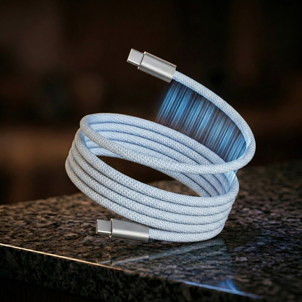 Magnetic Anti-Tangle Charging Cable — Fast Charging Without The Cable Clutter
