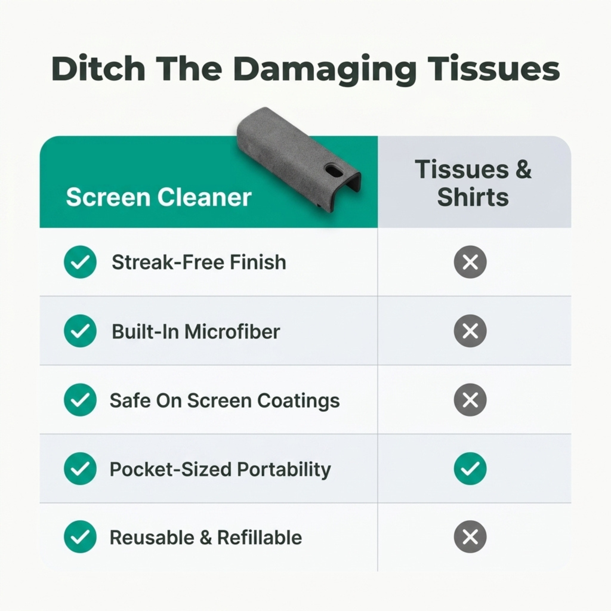 Portable Screen Cleaner — Clear Screens Without Carrying Wipes