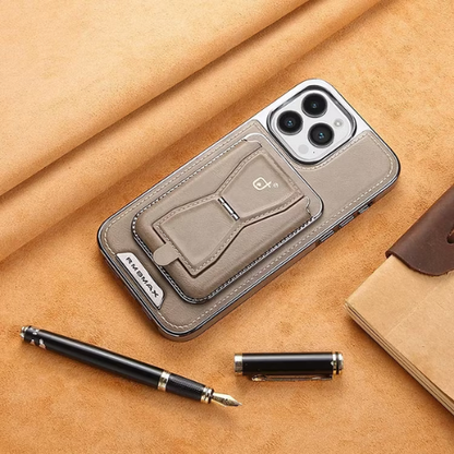 Leather Magnetic Wallet iPhone Case — Protect, Charge & Carry Cards In One Case