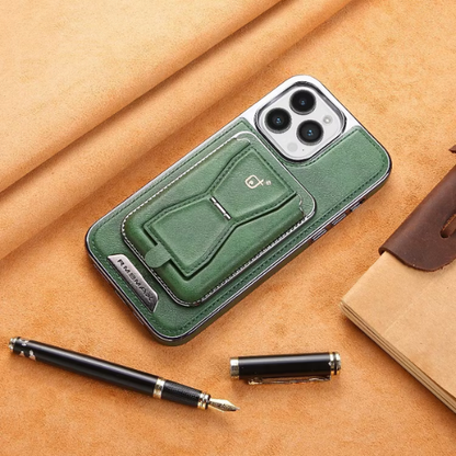 Leather Magnetic Wallet iPhone Case — Protect, Charge & Carry Cards In One Case