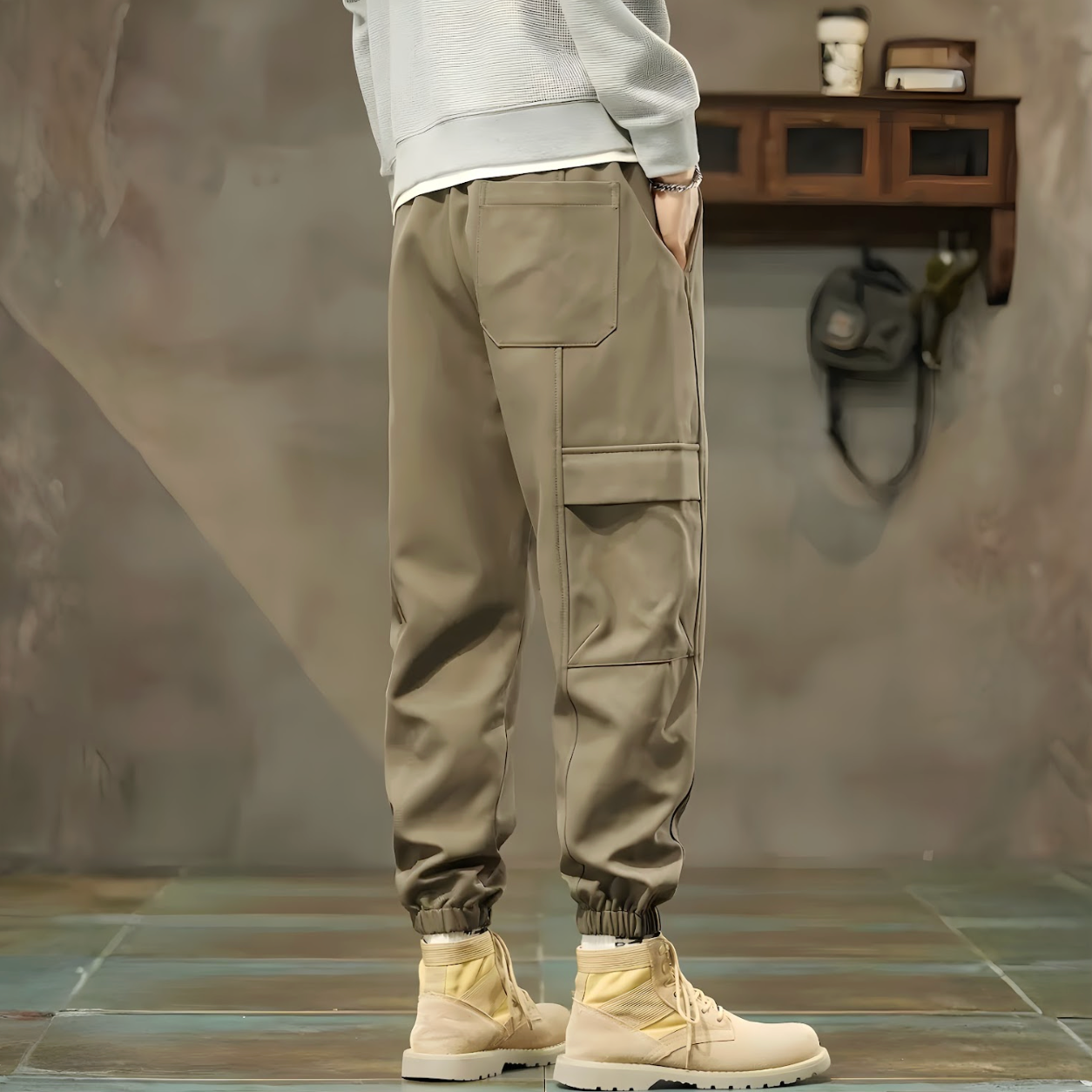 Korean Streetwear Cargo Joggers – Soft, Stretchable & Ultra-Comfortable Fit