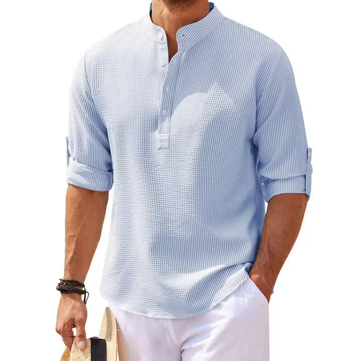 Men’s Long-Sleeve Casual Shirt — Clean Style Without Feeling Stiff