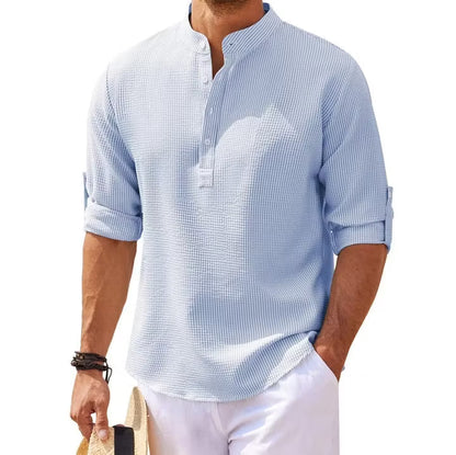 Men’s Long-Sleeve Casual Shirt — Clean Style Without Feeling Stiff
