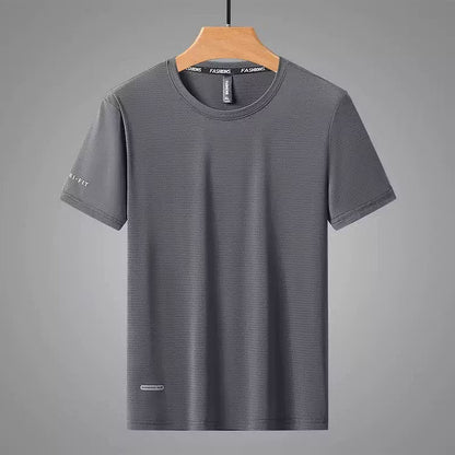 Ice Silk Round Neck T-Shirt — Stay Cool Without Heavy Summer Shirts