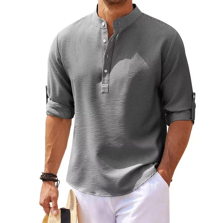 Men’s Long-Sleeve Casual Shirt — Clean Style Without Feeling Stiff