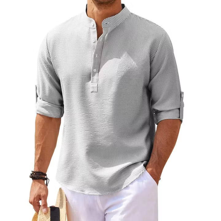 Men’s Long-Sleeve Casual Shirt — Clean Style Without Feeling Stiff